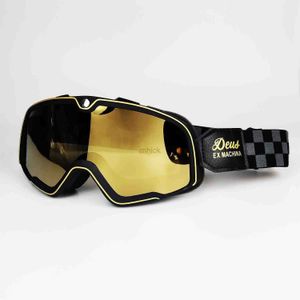 Açık Gözlük Motosiklet Retro Goggles Kayak Gözlük Motokros Güneş Gözlüğü Retro Gözlükler Kask Binicilik Kafe Yarışı Dağ Bisikleti ATV 240122