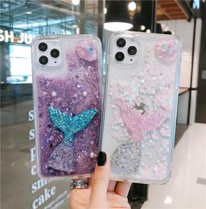Fashion Dynamic Liquid Quicksand Conch Back Case stockproof för Samsung S21 Ultra S20 Plus S10 5G S8 S9 Note20 Note10 Pro Obs9 no5832677