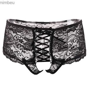 Sexy Set Sexy Set Sexy Lingerie Erotic Women Underwear Intimates Panties Transparent Lace Panty Hollow Out Open Bottom Knickers Hot Plus Size 6XL C240410