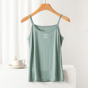 Loewe Top Designer Womens Tank Tops T Shirts Womens Summer Slim Sleeveless Camis Croptop Outwear Elastic Sports Knitted Tanks Mbroidery Sexy Off Shoulder Top 614