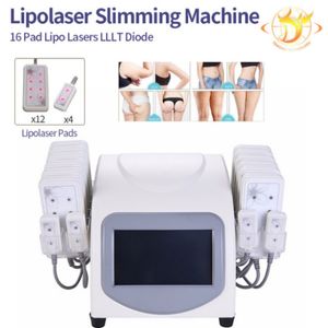 Högkvalitativ bärbar hem Lipolaser Professional Slimming Machine 10 LargePads 4 SmallPAD Lipo Laser Beauty Equipment Device For Loss Weight377