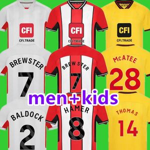 23 24 Sheffield Home Soccer Jerseys Promotion Kit Sharp Sander United John Egan Rhian Brewster Anel Ahmedhodzic Oliver målvakt Kit Kids Football Shirt Jersey