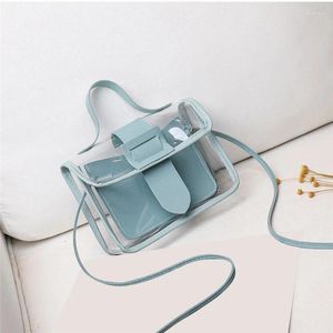 أكياس مسائية 2024 تصميم حقيبة يد فاخرة Women Women Women Depraprent Bucket Bag Clear PVC Jelly Conder Small Crossbody Messenger