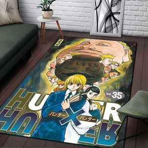 Carpetes Anime Hunter X Hunter Carpet for Living Room Home Decoration Coffee Table Area Rugs Areia Menino Tapetes de Balas de Tapete do Fundo