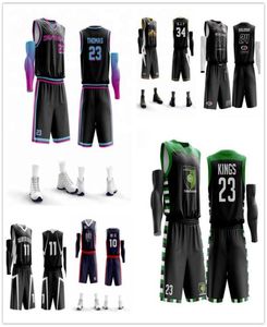 Ny specialanpassade tryck män kvinnor basket tröjor sätter uniformer herr basket sporttröjor kit klädskjorta shorts suit6587403