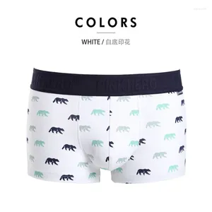 Underpants 2024 High Quality Brand Pink Hero Printed Boxers Striped Cotton Men's Sexy Underwear Male Panties Boxer Shorts