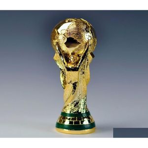 Arts And Crafts European Golden Resin Football Trophy Gift World Champions Soccer Trophies Mascot Home Office Decoration Crafts78980 Dhvru