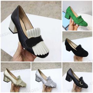 Дизайнерские сандалии платье обувь высокие каблуки Marmont Pumps Loafer Party Trape Shouse Losed Gold Silver Black Cutemy Cucky Loafer