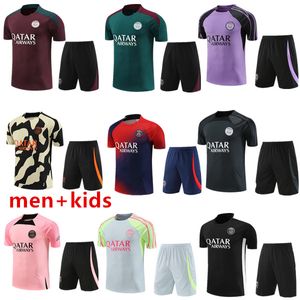 2024 2025 Men Kids PSGES ТРЕЗОНА 24/25 MBAPPE PARIS SPORTSWEAR TREASHION TRASSION Костюм для футбольного костюма для футбольного футбола