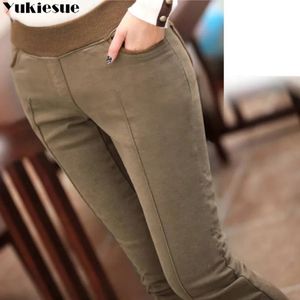 Capris Giysileri S4XL Kadın Kalem Pantolon Yüksek Bel Sıska Kalın Veet Sıcak Kış Taytları Jeggings Legins Feminina Pantolonları 90H