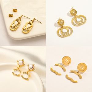 Brand Designer Earrings Letter Dangle Earring Fashion Luxury Hoop Earring Jewelry Women Accessories Wedding Gift