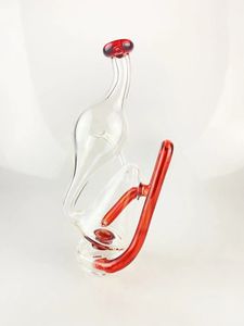 Hookah Recycler Type Glass Top for Peak eller Carta, American Red Accents Högkvalitativ Välkommen till beställning