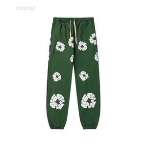 Felpa con cappuccio da uomo Demin Tears Autunno Designer Uomo Pantaloni Abbigliamento Tuta sportiva Pantaloni sportivi Tute Verde Rosso Nero Felpe con cappuccio Felpa floreale 512 7X7M 7X7M