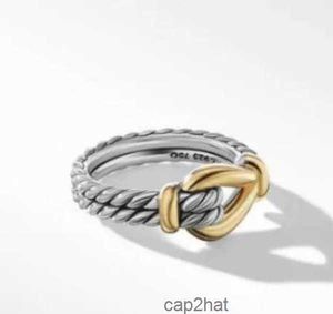 Dy Rings Twisted Women flätade Designer Men Fashion Jewelry For Cross Classic Copper Ring Wire Vintage X Engagement Anniversary Gift Tsil