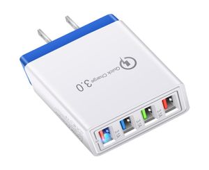 Adaptador de energia rápida 5v3a, portas usb 4usb, carregador de parede adaptativo, carregamento inteligente, viagem, universal, ue, eua, plug opp, qualidade 5007114