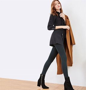 Leggins caldi invernali a vita alta tinta unita donne addensate Veet elastico leggings neri mantengono calzini caldi calzetteria calze da donna moda classica stampata