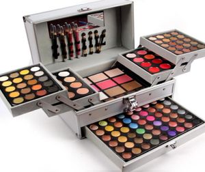 Ganze Miss Rose professionelle Make-up-Set-Box aus Aluminium, drei Schichten, glitzernder Lidschatten, Lipgloss, Rouge für Make-up, Train Cases6344902