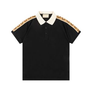 Мужская дизайнерская рубашка-поло с буквенным принтом Поло Мужская одежда с коротким рукавом Формальная деловая мода Повседневная летняя футболка-поло Размер M-XXXL