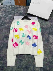 Дизайнерские женские свитера, новая мода, осенне-зимний вязаный крючком, женский пуловер с круглым вырезом и длинным рукавом, винтажный короткий P3JS