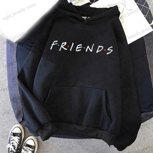 Erkek Hoodies Sweatshirts Yeni Friends TV şovu Baskılı Hoodie Erkek Moda ve Günlük Y2K kapüşonlu Sweatshirt Seti T240122