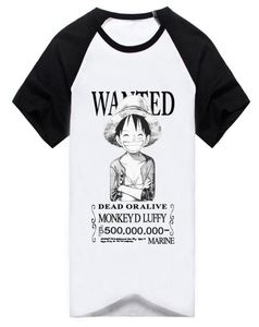 Men039s T-shirts One Piece T-shirt Mode Männer Frauen Kleidung Anime Kurzarm Baumwolle T Shirt Luffy Cosplay T-shirt TopMen0396872766