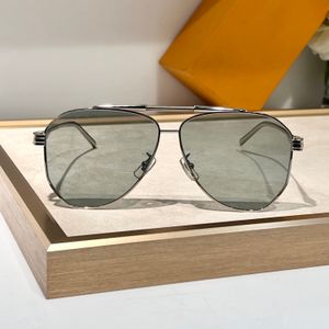 Óculos de sol piloto prata cinza lente dos homens luxo óculos de sol moda verão sunnies sonnenbrille proteção uv óculos com caixa