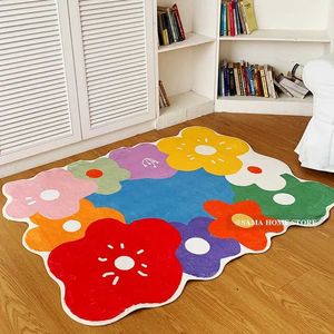 Teppiche, bunter Teppich, Blumenteppich, Schlafzimmer-Dekoration, Teppiche, Wohnzimmer-Dekoration für Mädchen, Schlafzimmer-Dekoration, Baby-Spielmatte, Kinder-Fußmatten