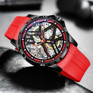 Other AILANG Brand Luxury Skeleton Mechanical for Men Fashion Sport Silicone Strap Waterproof Hollow Automatic Mens YQ240122