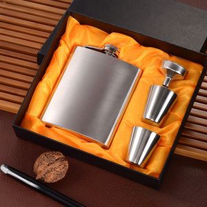 7oz de aço inoxidável hip flasks decanter conjunto gota e resistente ao desgaste garrafa de vinho branco portátil 240122