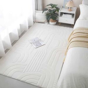 Carpets White Carpet Large Size For Modern Home Living Room Decor Sofa Area Rug Children's Bedside Mats Short Plush Non slip Carpets