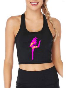 Tank da donna Dance Mom Graphic Sexy Slim Crop Top Novel Fashion Tops Cotton Tops Gym Yoga Sports Fitness CamiSole
