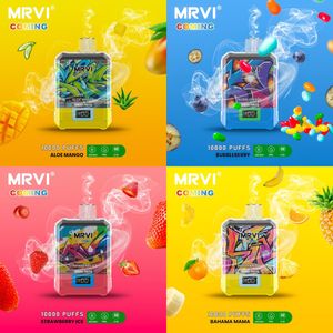 Original MRVI COMING 10000 Puffs With Screen Disposable E Cigarettes Pod Battery Rechargeable Electronic Cigs EU free ship 2% 3% 5% Vape Puff 12K
