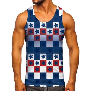 Mens Tank Tops 3D 인쇄 독립 기념일 최고 패션 남성 여성 트랙 슈트 크루 넥 힙합 조끼 크기 S-7XL 메시 캐주얼