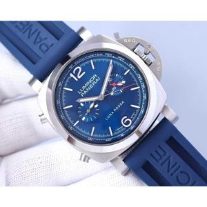 Watcher Watch Mens الساعات الميكانيكية التلقائية حركة WARISTWACK SAPPHIRE MIRE 47MM