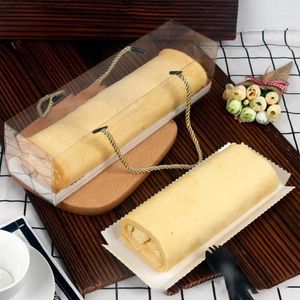 Brocada de presente 10 PCs Moda Caixas de pastelaria transparente Retângulo Aplicação larga Aplicação de mau gosto Sanduíche Sobremesa Exibir suporte de armazenamento de alimentos