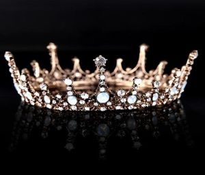 Nytt mode bröllop brudtärna silver kristall strass pärla pageant prinsessa blomma pannband krona tiara huvudstycken smycken ban3968965