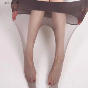 Meias meias encantadoras meia-calça de cintura alta design de virilha profunda transparente transparente lingerie para mulheres meias sem costura ultrafinas yq240122