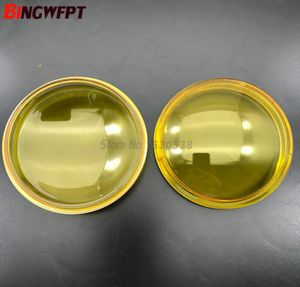 2PCSSETラウンド直径90mmフォグランプランプフォードエスコートエコスポーツフォーカスフィエスタFAL4612618用黄色のアンチフォグガラス焼きガラス
