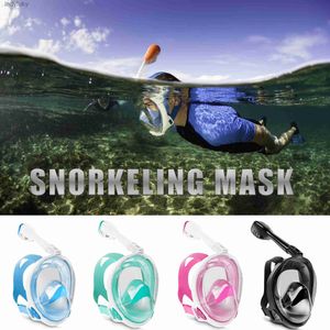 Tauchmasken Professionelle Schnorchelmaske Erwachsene Unterwasser Anti-Fog-Vollgesichts-Tauchmaske Schnorchel-Tauchbrille SchwimmausrüstungL240122