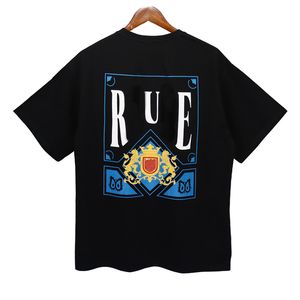 春の夏rhude Tシャツ男Tシャツ女性ティースケートボード特大の男性半袖Tシャツ高級ブランドメンズTシャツUSサイズS-XXL