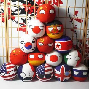 Bambole di peluche 10 cm Mini Countryball Ciondolo Poloniaball Peluche Ripiene Polonia ONU Regno Unito Turchia Brasile Stati Uniti Russia Germania Francia Unione Europea UE