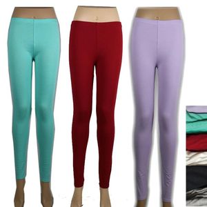 Capris Shikoroleva Solid Color Leggings for Women Modal Cotton Skinny Jeggings Pants Red Purple Pink Girl Blacak 6xl 5xl XS Leg Pants