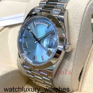 Sprawdź Rolaxs QC luksusowy platynowy blue zegarek 40 mm automatyczny zegarek automatyczna mechaniczna bransoletka męskie zegarki Wodoodporne zegarki 69