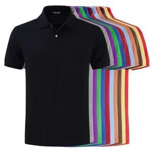 Högkvalitativ modepassning Kort ärm Polo Shirt Casual Lapel Men's 100%Cotton T-Shirt Golf Polos Shirt Plus Size XS-5XL