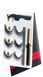 Magnetyczne rzęsy Eyeliner Curler Zestaw Naturalne długie fałszywe rzęsy z magnetycznym wodoodpornym eyelinerem trwałe rzęsy 4845379