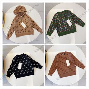 Tasarımcı Çocuk Giysileri Bebek Sweater Sweatshirt Erkek Kız Kızlar Sokak Giyim Yüksek Yakalama Unisex Sonbahar Kış Tişörtü Basılı Jumper Bezi AAA