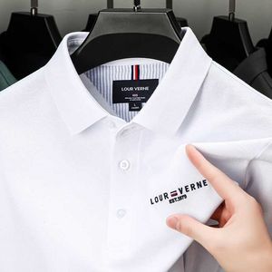 High End Luxury Quality Men's Polo Shirt Lapel Letter Embroidered Long Sleeve Korean Business Casual Fashion Trend Golf T-Shirt