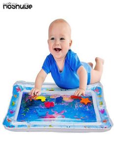 2019 Creative Baby Water Mat Toys Uppblåsbar pad spädbarn Playmat Toddler Activity Play Center for Babies Water Cushion Toys LJ201114465425