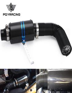 PQY Air Intake Wit Fan Universal Racing Carbon Fiber Cold Feed Induction Kit Air Intake Kit Air Filter Box PQYAIT143564617