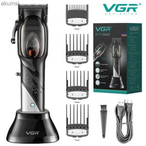 Máquina de cortar cabelo vgr, sem fio, barbeiro, máquina de corte de cabelo ajustável, corte de cabelo elétrico de alta potência para homens V-002 yq240122